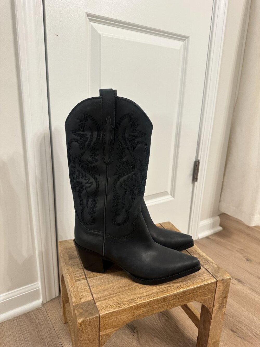 JEFFREY CAMPBELL Dagget Western Boot in Black Washed Size US 10 - Picture 4 of 9